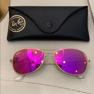 Pink Ray-Ban Cockpit Sunglasses
